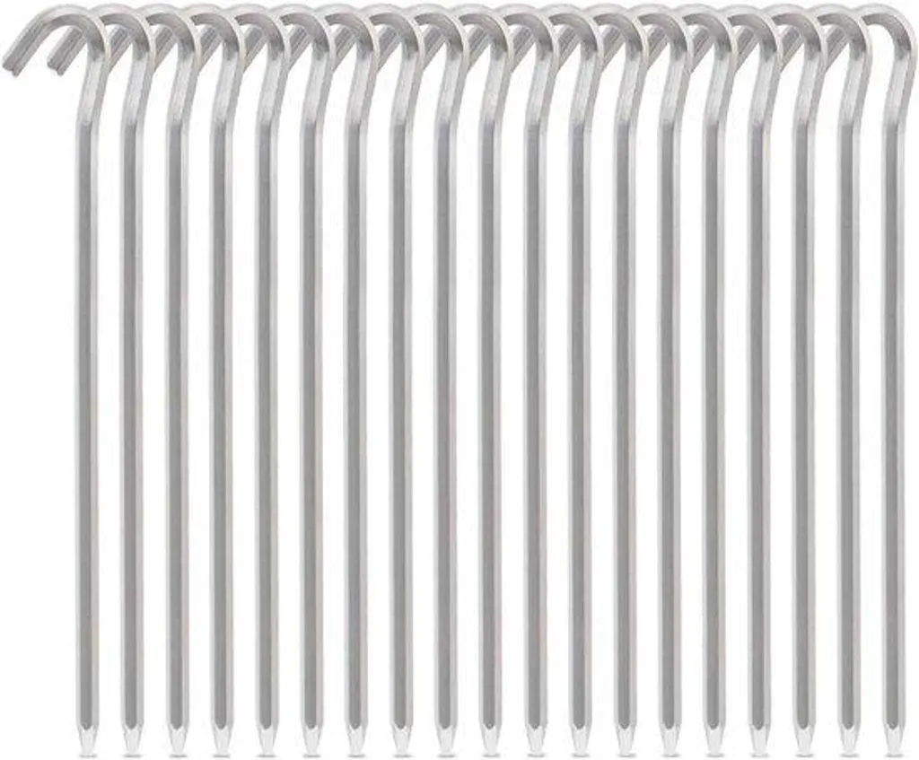 Lot de 20 piquets en aluminium de 18 cm ultra légers pour le camping