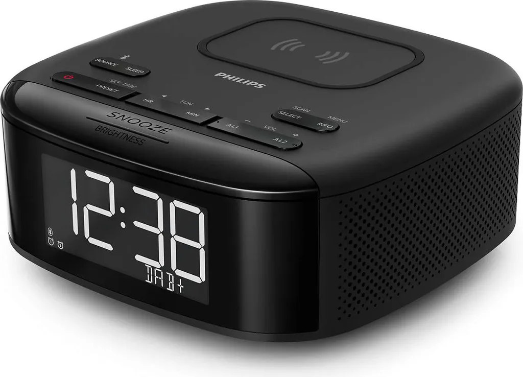 Réveil Radio DAB+ avec Chargeur Induction pour Smartphone et Bluetooth