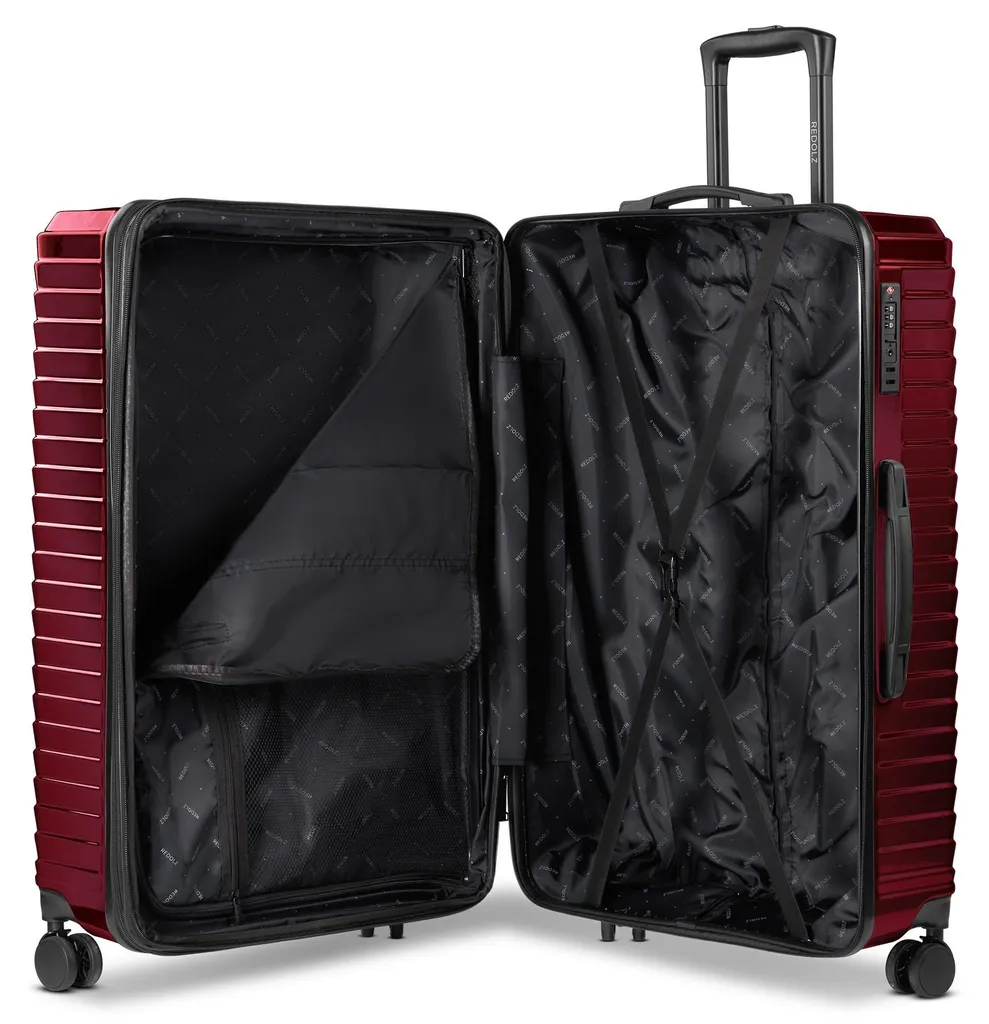 Set Valises REDOLZ Essentials 18 Anti-Choc Rouge Métallisé 56cm - 11