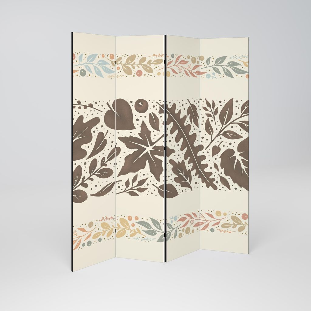 SpaceRebels Paravent Raumteiler - 4-teilig Raumtrenner, Druck 1-Seite - Raumtrenner - Trennwand Wohnung - Room Divider - Spanische Wand Deko Modern...