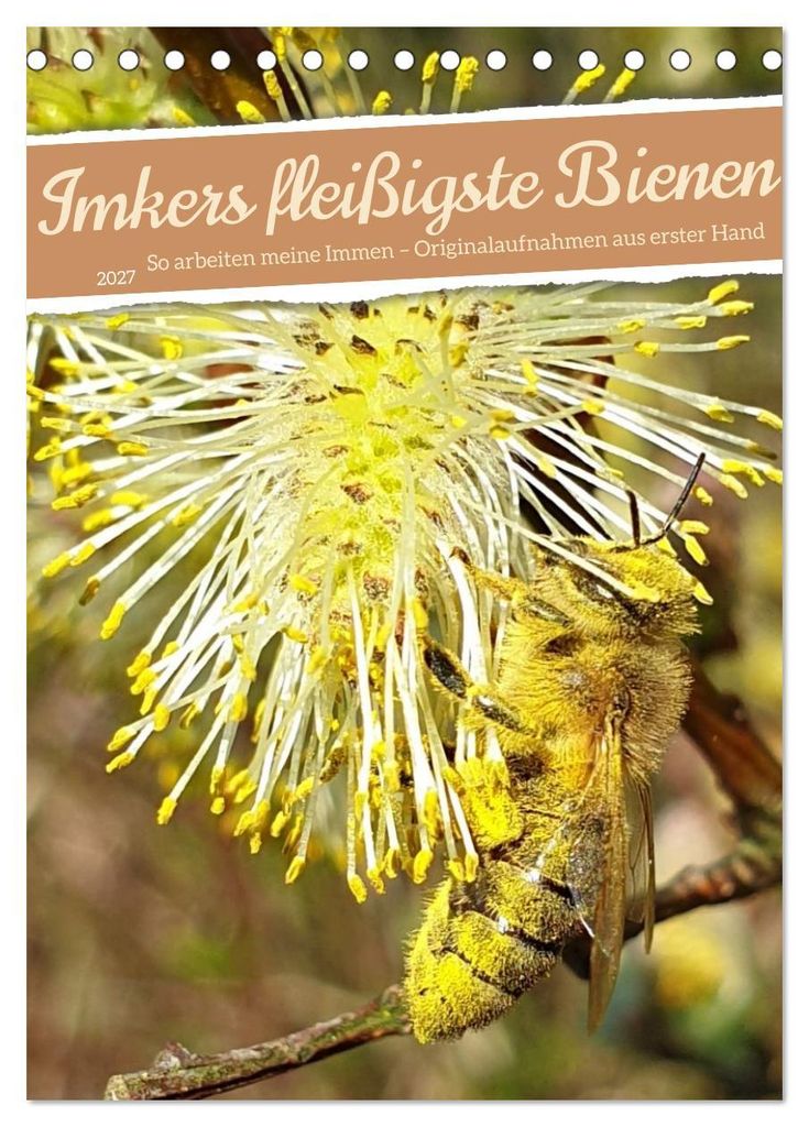 Imkers fleißigste Bienen - So arbeiten meine Immen – Originalaufnahmen aus erster Hand (Tischkalender 2027 DIN A5 hoch), CALVENDO Monatskalender