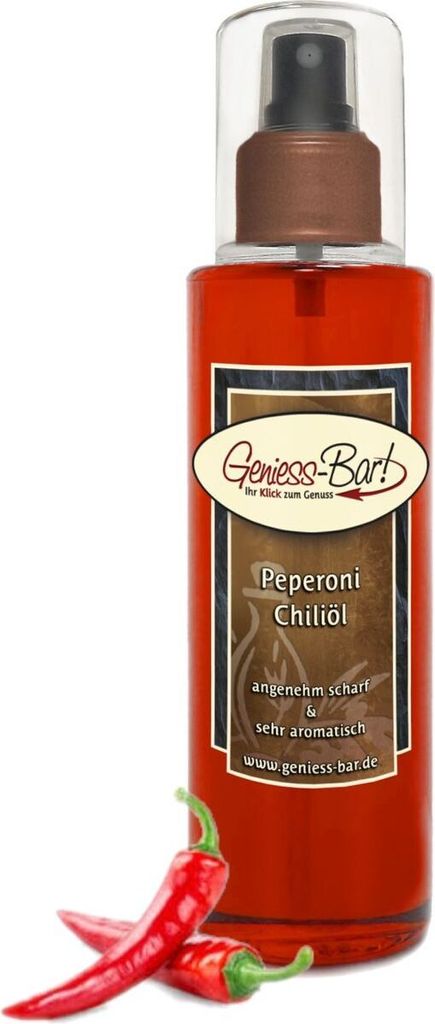 Peperoniöl - Chiliöl Sprühflasche 0,26L Angenehm scharf! Produktbild 
