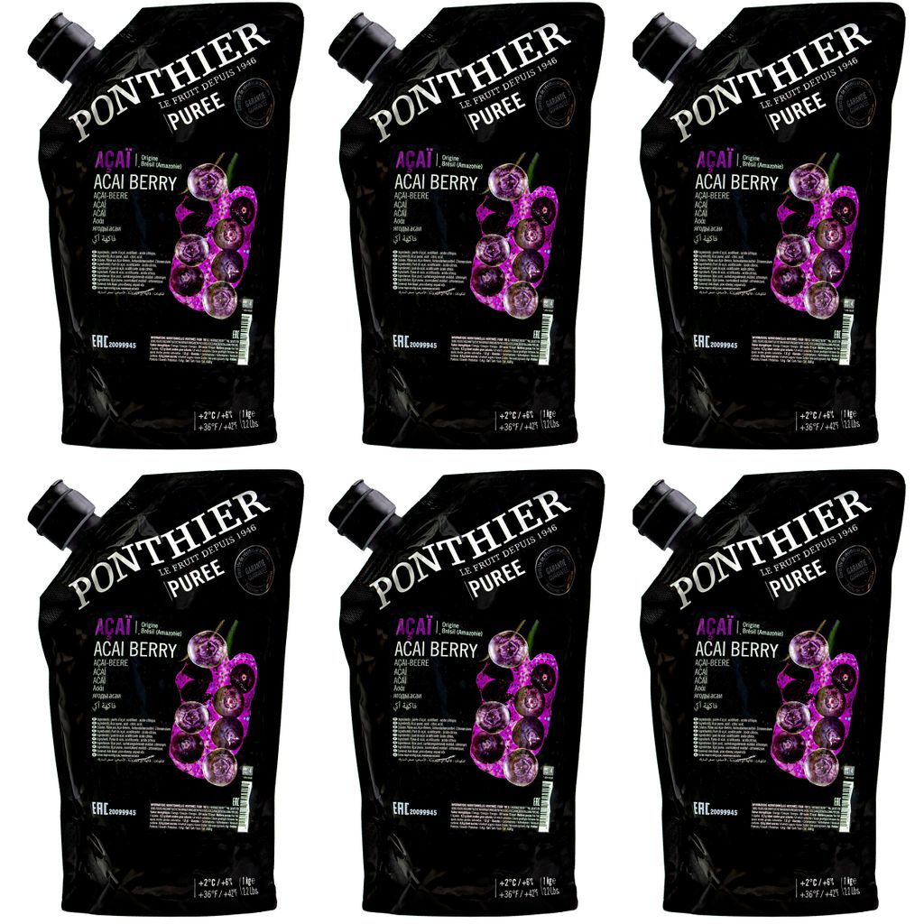 Ponthier ACAI-BEERE-Frucht-PÜREE 6x 1KG