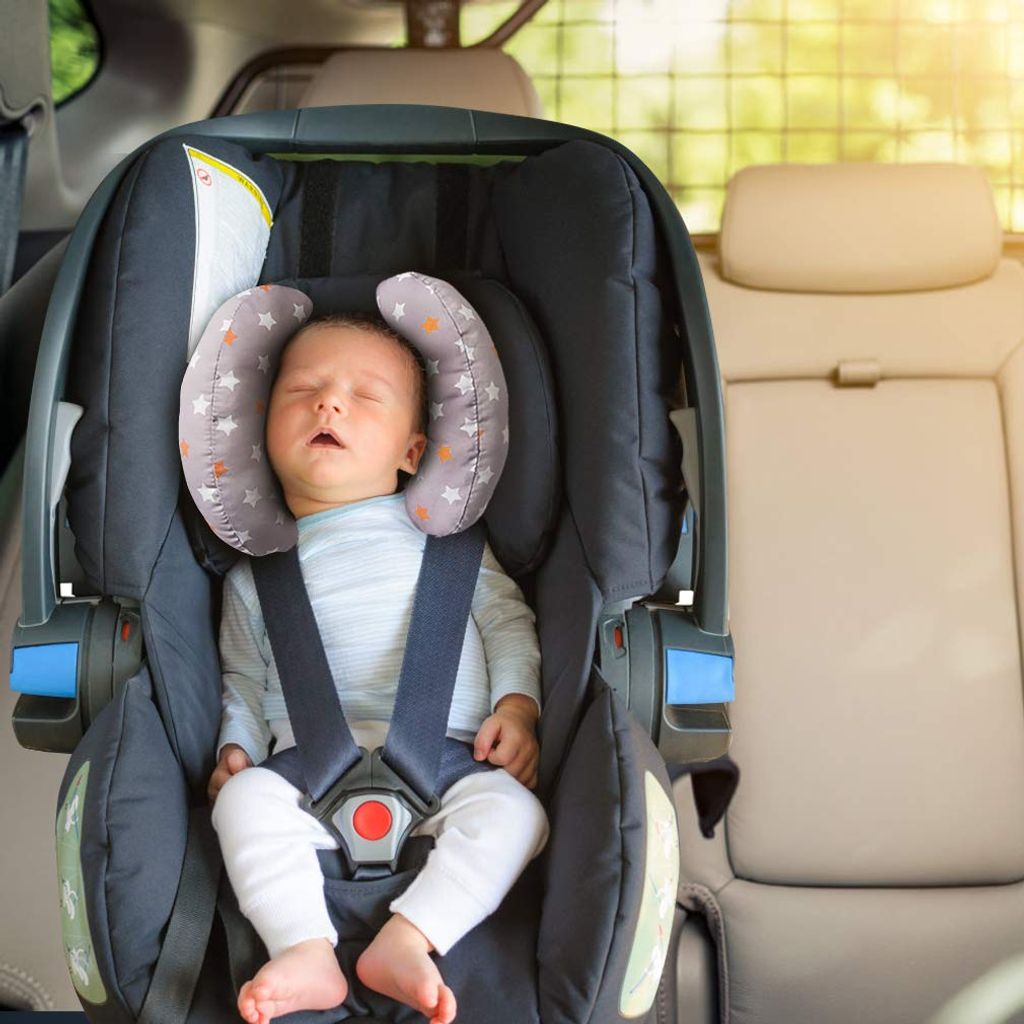 Baby Kissen Nackenstütze Nackenkissen für Autositz Kinderwagen 