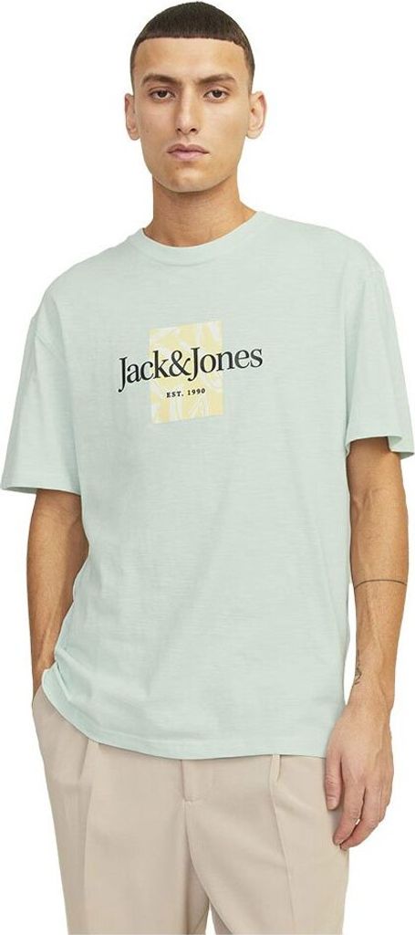 Jack & Jones Lafayette Branding Kurzarm-t-shirt Blau L Mann Blau L