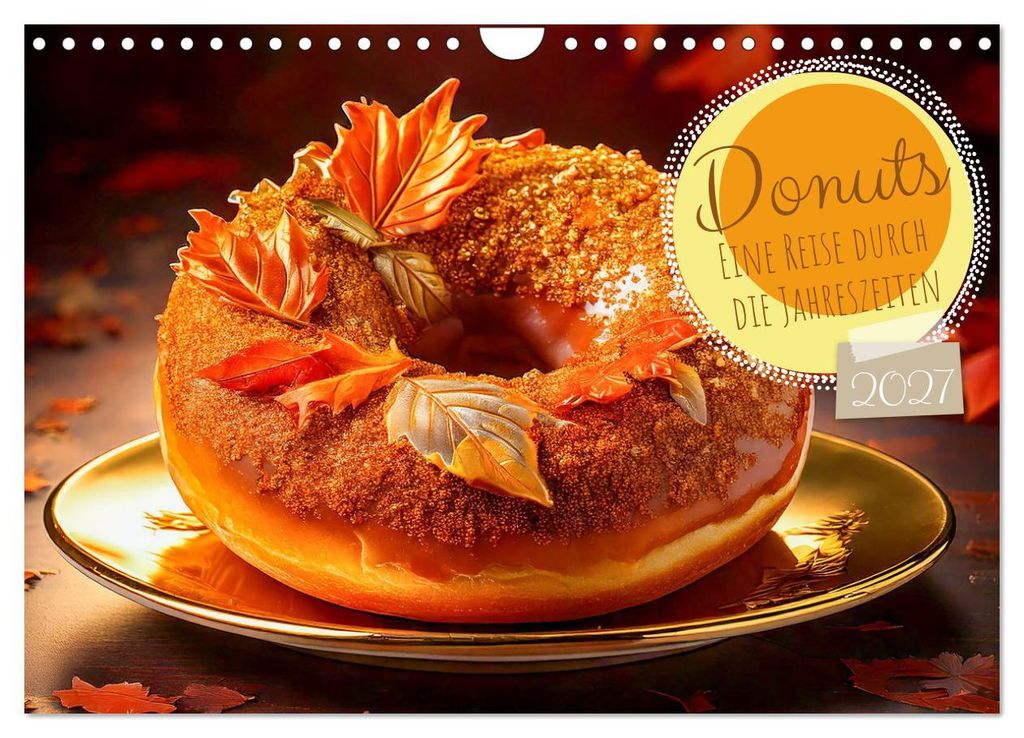 Donuts - Eine Reise durch die Jahreszeiten (Wandkalender 2027 DIN A4 quer), CALVENDO Monatskalender