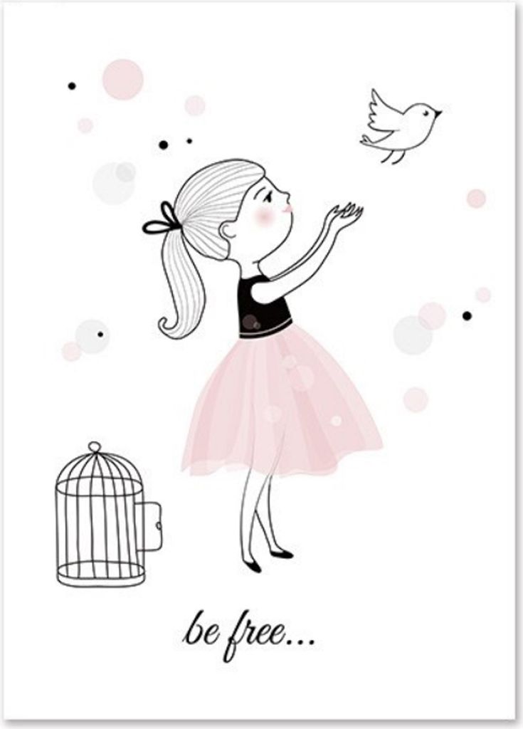 TPFLiving Kunstdruck LW-1007 (OHNE RAHMEN) Poster - Leinwand - Wandbild - Hochauflösender Giclée-Druck, langlebig und hochwertig - Ballet Mädche...