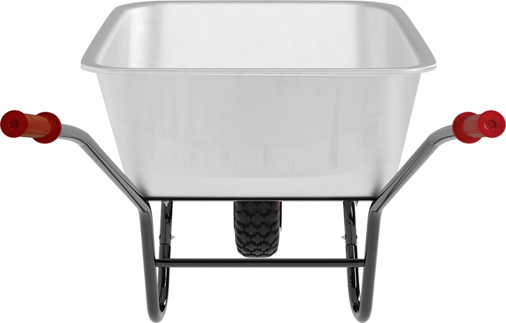 Produktbild von TIMBERTECH® Schubkarre - Verzinkt, Mit Luftreifen, Kippfunktion, Mulde 100 Liter, Bis 210 Kg Fr Garten Transport Rot Stabil Bauschubkarre Schiebkarre Gartenschubkarre Gartenkarre 59744522