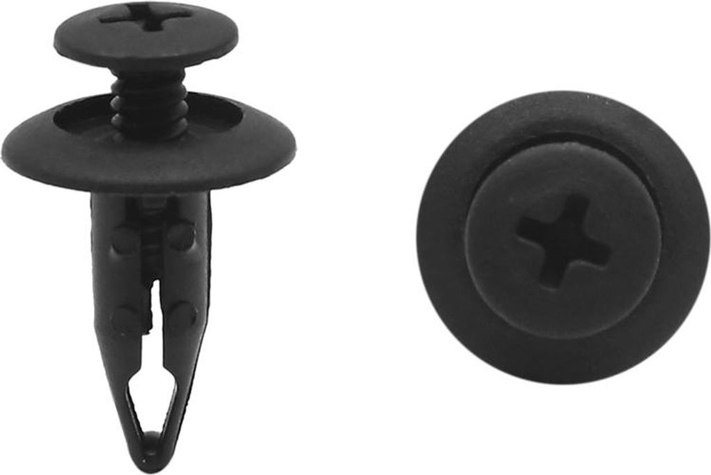 100pcs 6,3mm Plastik Schwarz Auto Nieten Verschluss Stoßfänger Drücken Pin Clips DE de