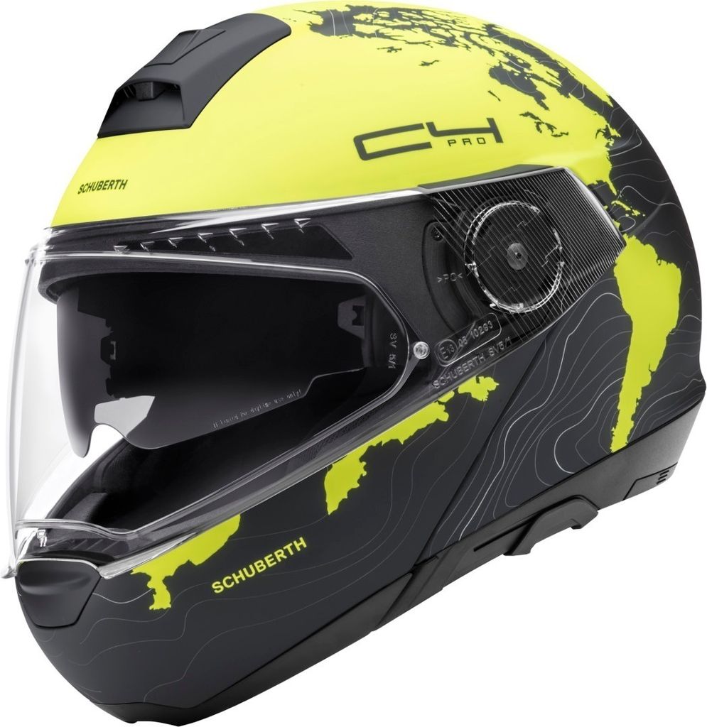 Kask z klapką Schuberth C4 Pro Magnitudo (żółty, XS (53)) Zdjęcie produktu 
