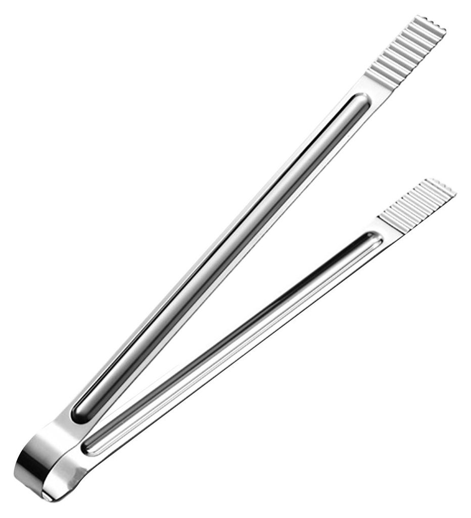 Servierzange aus Edelstahl mit rutschfestem Griff, langem Griff, Grillzange, Buffetzange, hitzebeständig, rostfrei, spülmaschinenfest, Küchenute...