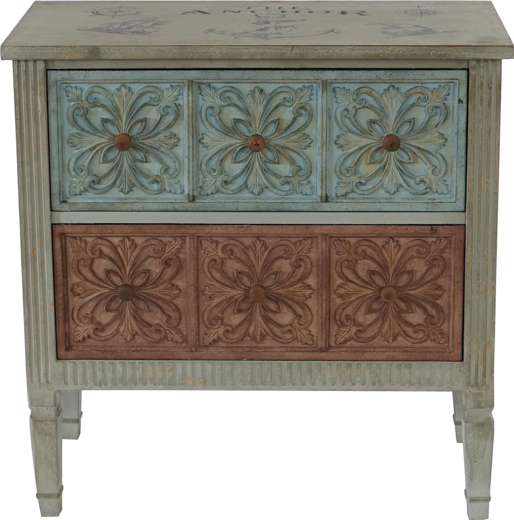 Petite armoire chambre Aveiro commode entrée style shabby vintage