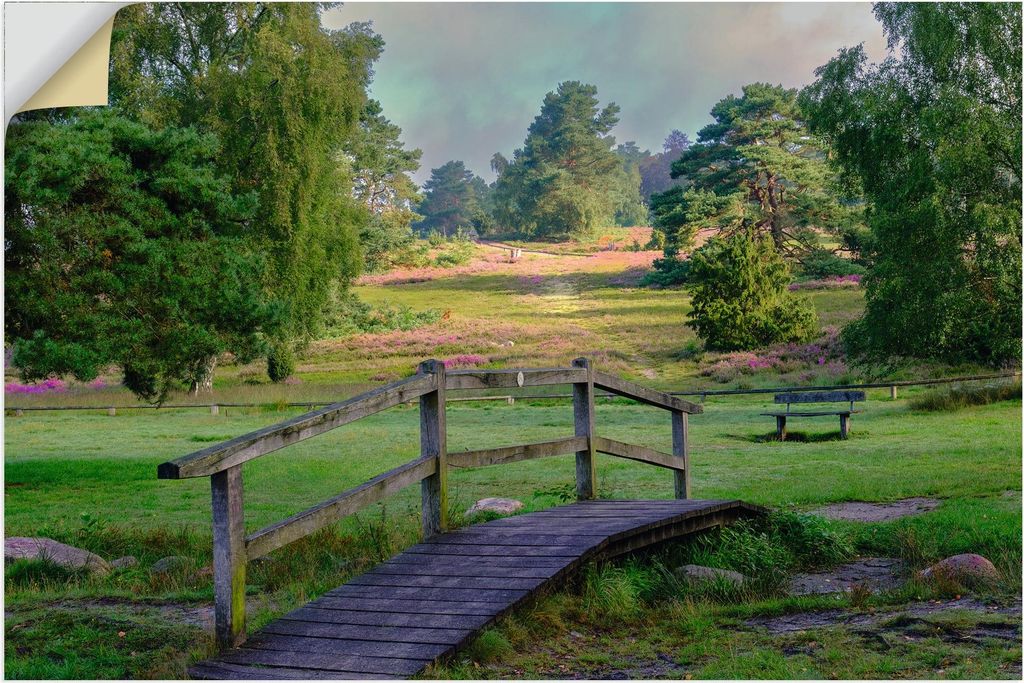 ARTland Wandbild, selbstklebend Lüneburger Heide Größe: 90x60 cm