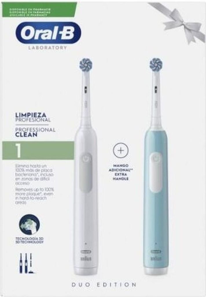 Oral-B Pro 1 Duo White & Blue, Dospelý, Leštenie, Jemný, Obrázok produktu 