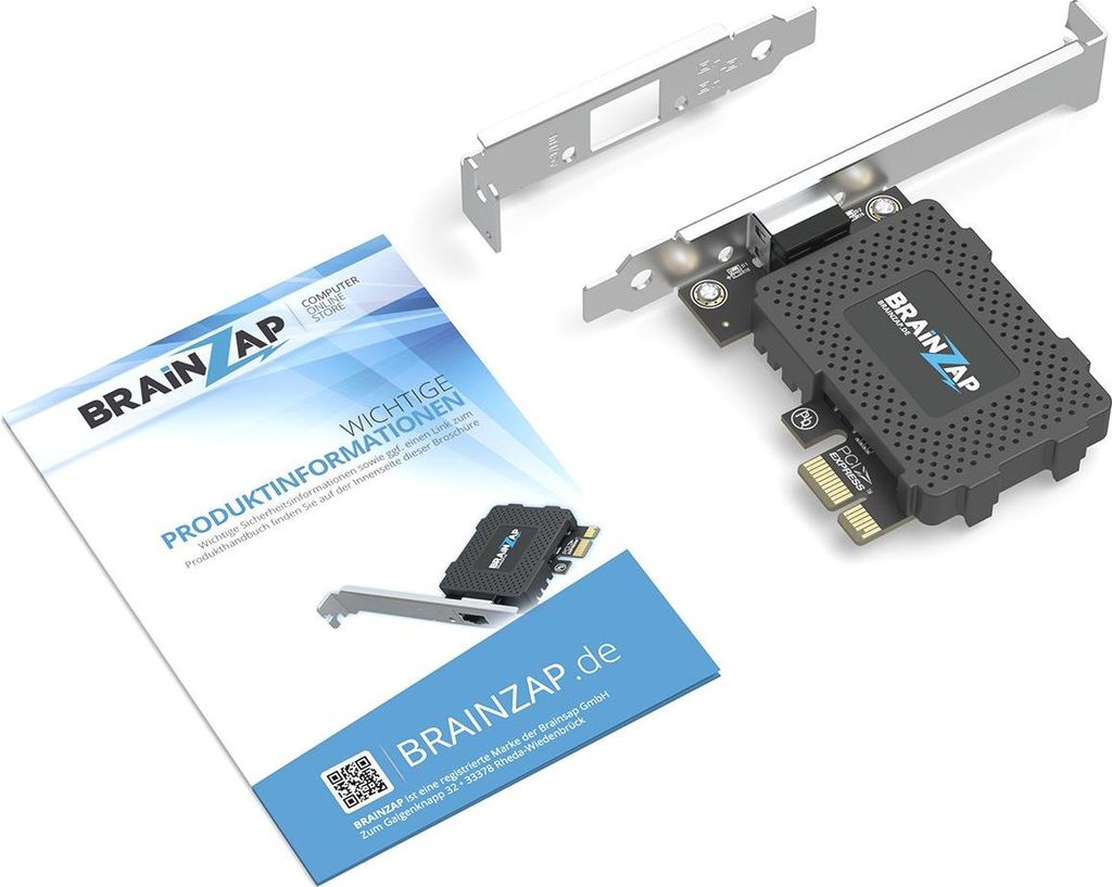 BRAINZAP 1 Gbit/s PCIe PCI-Express High-Speed Gigabit LAN Adapter Netzwerk Karte Realtek RTL8111L 10/100/1000 Mbits