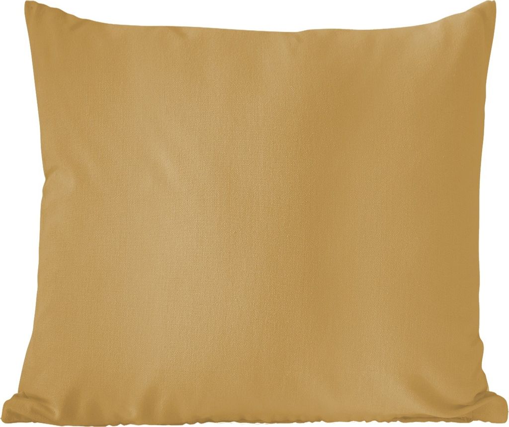 MuchoWow Zierkissen Sofakissen Wohnzimmer Dekokissen 60x60 cm Ockergelb - Farbe - Herbst - Gelb - Fest - Farben - Sitzfläche - Foto Polster