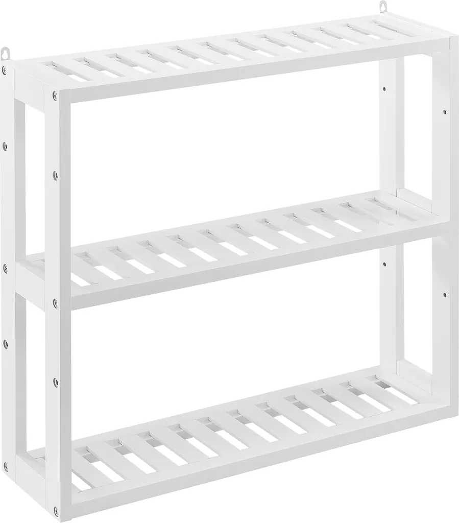 Gagnez de la place : étagère murale salle de bain blanche 54x60x15 cm