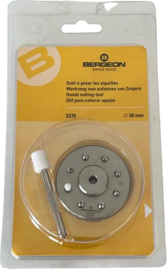 Outils Bergeon 5378 avec 8 embouts interchangeables en acier trempé