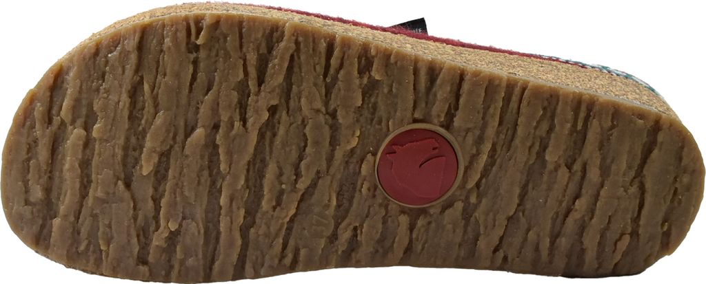 Haflinger Damen Pantoffel Herren Hausschuh Filz Wolle Grizzly Franzl 711001, Größe:39 EU, Farbe:Rot
