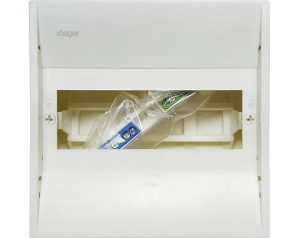 Mini-distributeur Hager 8 modules IP30 : solution gain de place RAL 9010 - 2
