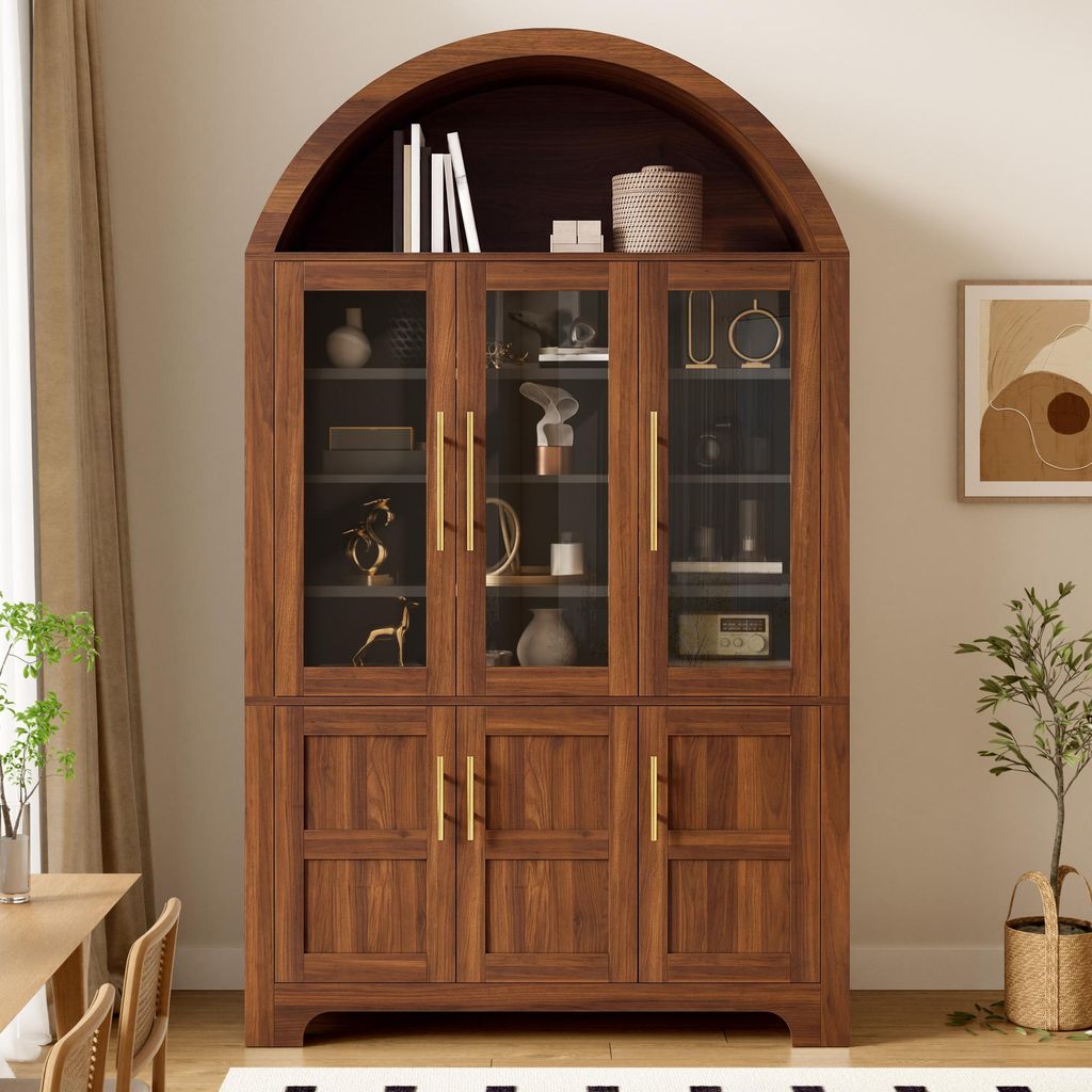 Armoire haute Flieks avec une niche en forme d'arc en haut, Image du produit 