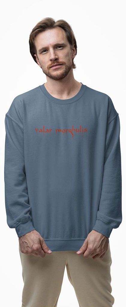 D&B Design Uni Pullover SWMO00086 Valar Morghulis IndigoBlau-Größe S