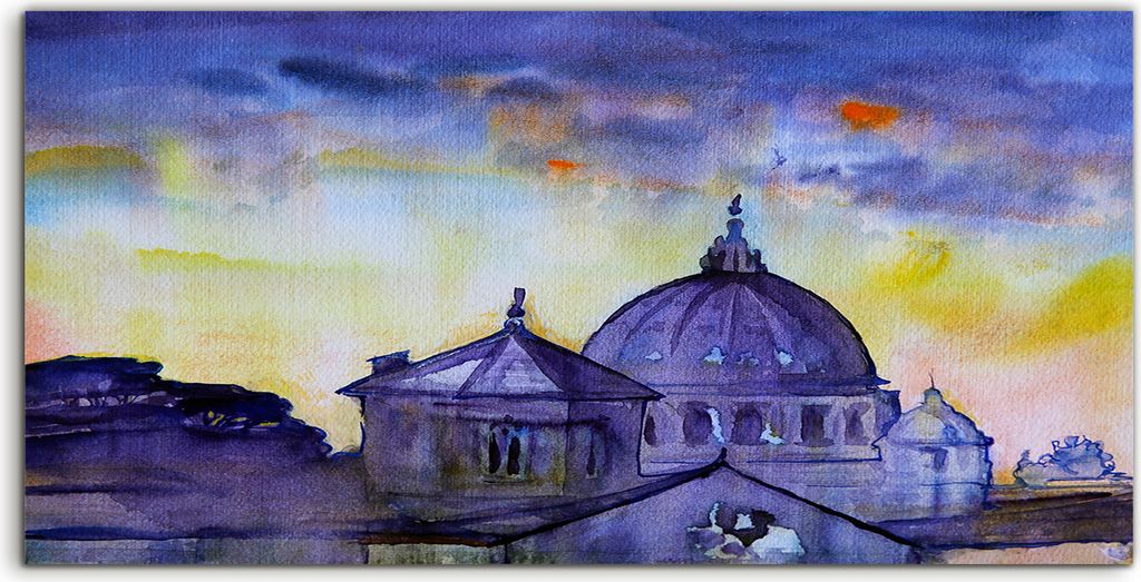 Coloray - Glasbild - 120x60 cm - Wandbild - Glasbilder - Deko Malerei Basilika Saint Pietro