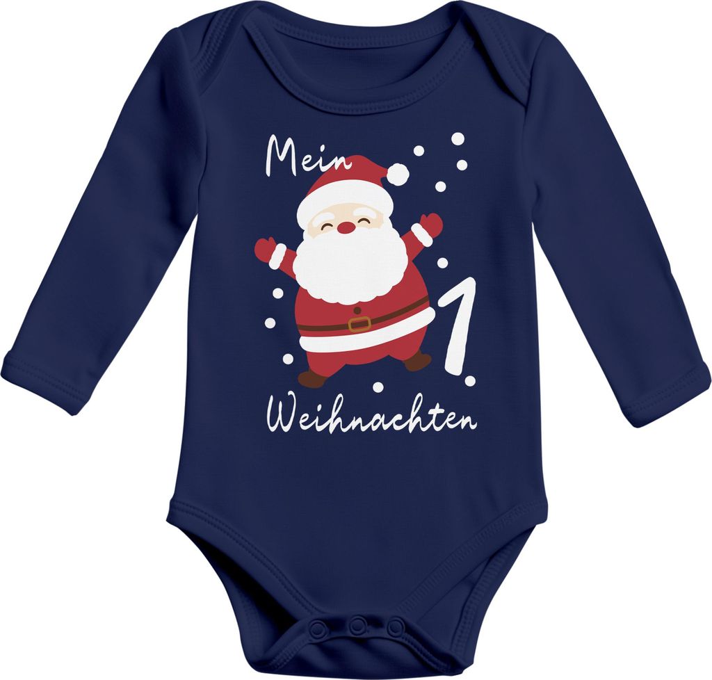 Baby Body langarm Mein erstes Weihnachten {styleVariationName} Aufdruck XMAS Outfit Newborn Einjährige Baumwolle Jungen & Mädchen MoonWorks