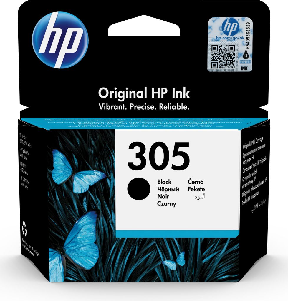 HP 305 oryginalna czarna kaseta z tuszem 1 szt. Zdjęcie produktu 