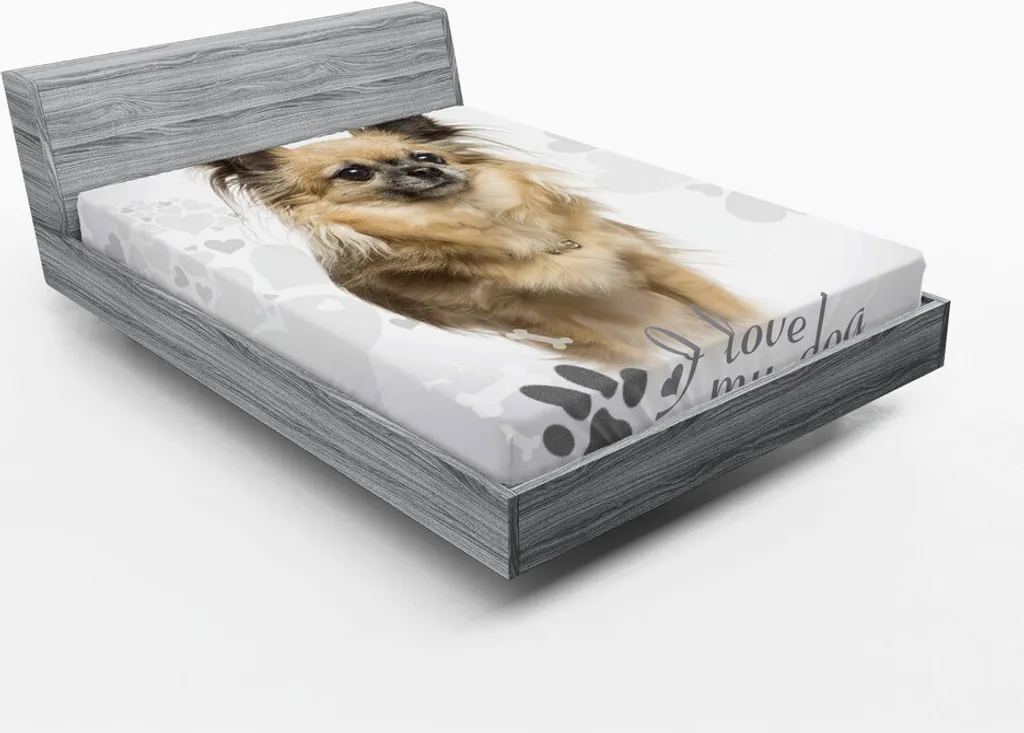 Lenzuolo Angoli Chihuahua ABAKUHAUS 180x200 cm - Morbida Microfibra Marrone