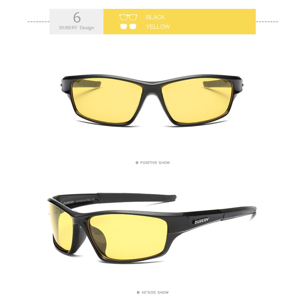 DUBERY Herren Polarisiert Sonnenbrillen Brille Sport Fahren Angeln UV400 Vintage
