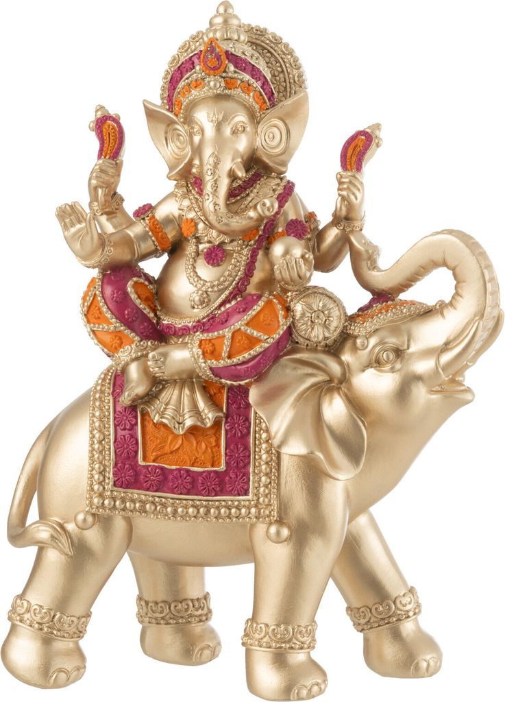 J-Line Ganesha Auf Elefant Polyresin Mix Small