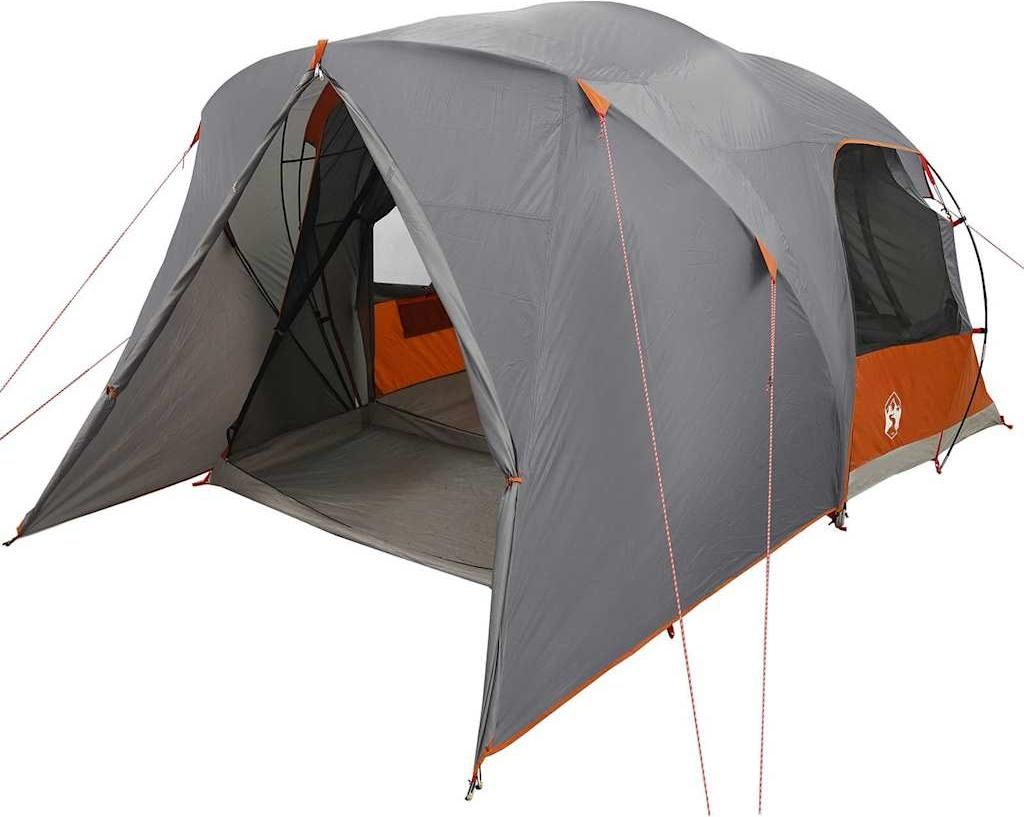 vidaXL Dome Zelt für 6 Personen Grau und Orange 500 x 314 x 206 cm