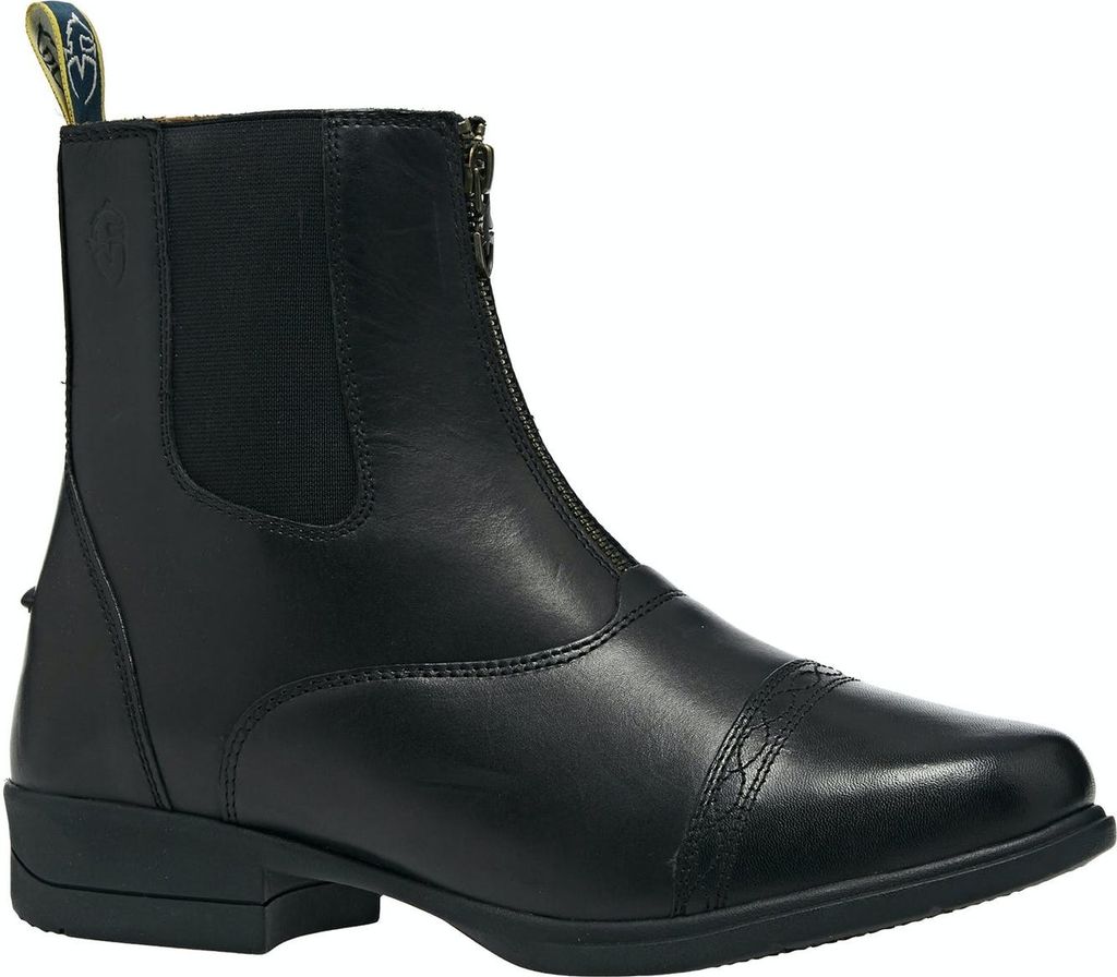 Moretta - Damen Stallstiefel "Rosetta", Leder ER678 (43 EU) (Schwarz)