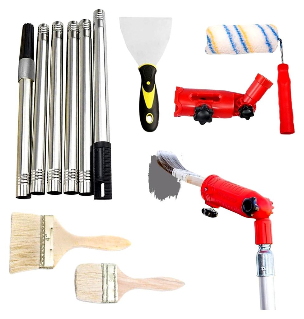 Farbroller-Set mit ausziehbarer Bürste und Pinsel für Renovierungsarbeiten