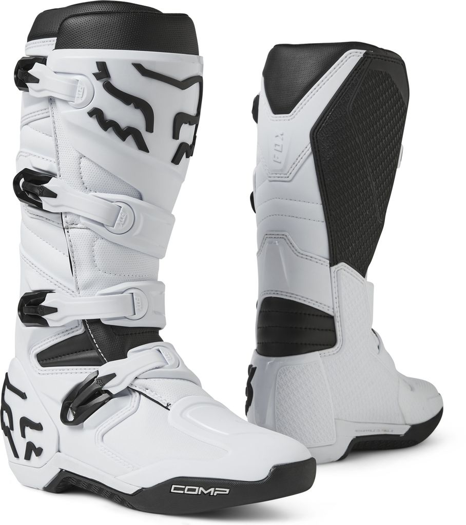 FOX Comp Motocross Stiefel, schwarz/weiß, 10