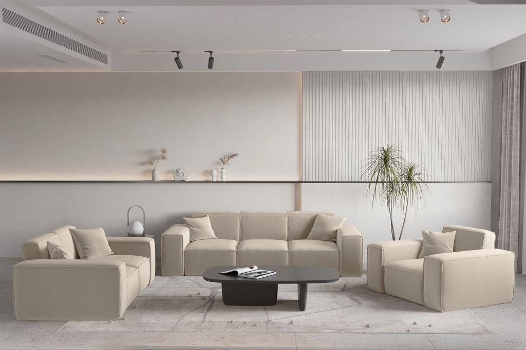 Sofaset Designersofa CELES PREMIUM 3-2-1 in Stoff Opera Produktbild 
