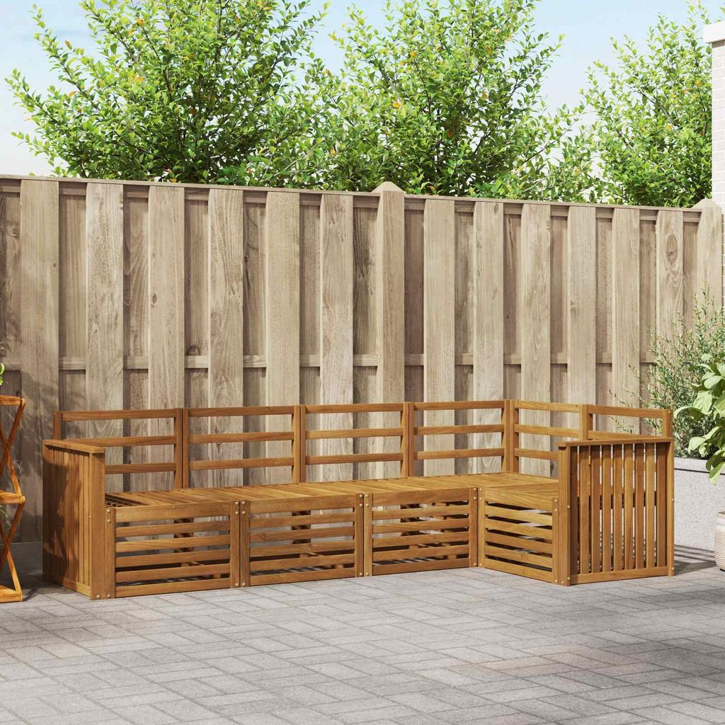 "Neues Produkt" Sofagarnituren - CLORIS - Terrassen-Sofa - 5 pcs - Natur Massivholz Akazie - Modern Gartensofas V1927