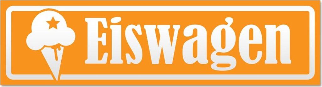 Eiswagen invertiert Magnetschild Schild magnetisch