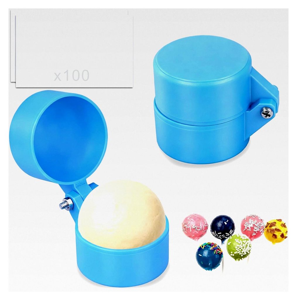 2er Set Cake Pop Formen mit 100 Stäbchen, runde Backformen für Cake Pops, DIY Dessert Maker für Zuhause, Hochzeit und Geburtstagsparty