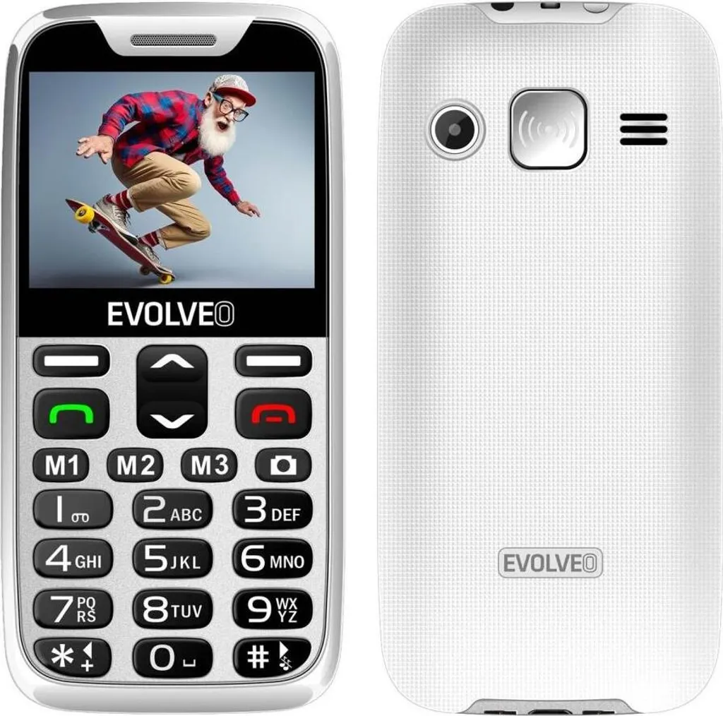 Téléphone Portable Senior à Grandes Touches EVOLVEO EasyPhone XR Blanc