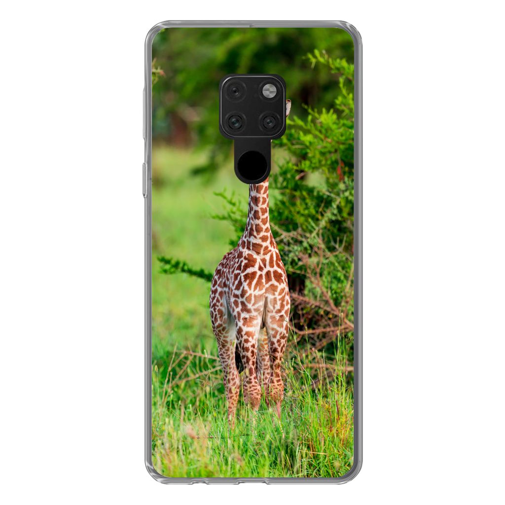 MuchoWow Handyhülle Schutzhülle Hülle für Huawei P40 Lite Baby - Giraffe - Pflanzen Silikon Softcase Handy Hülle - Handy