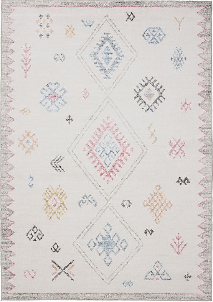 Waschbarer Teppich George Multicolor 160x230 cm Wohnzimmer Rechteckig benuta