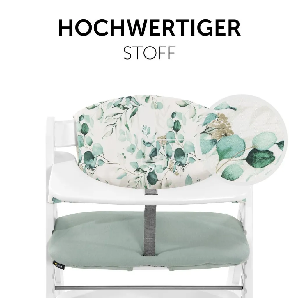 Hauck Highchair Pad Select Coussin pour Chaise Haute en Vert et Blanc - 3