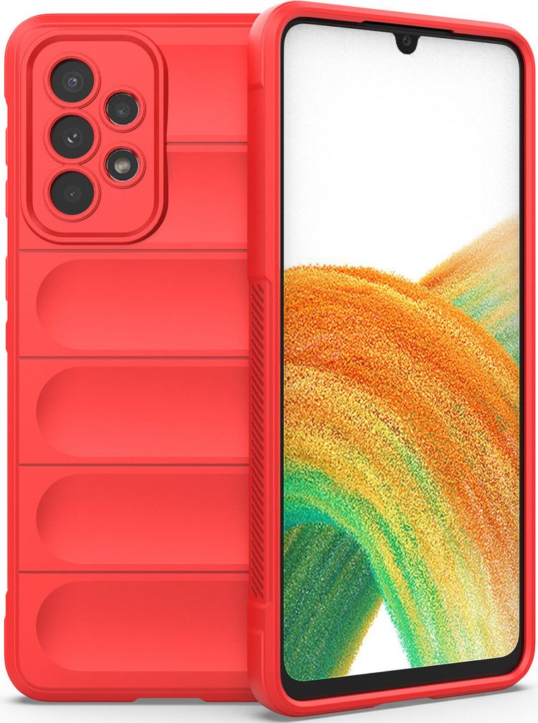 Samsung A33 5G Hülle, Weich TPU Silikon Stossfest Anti-rutsch Schutzhülle für Samsung Galaxy A33 5G Rot