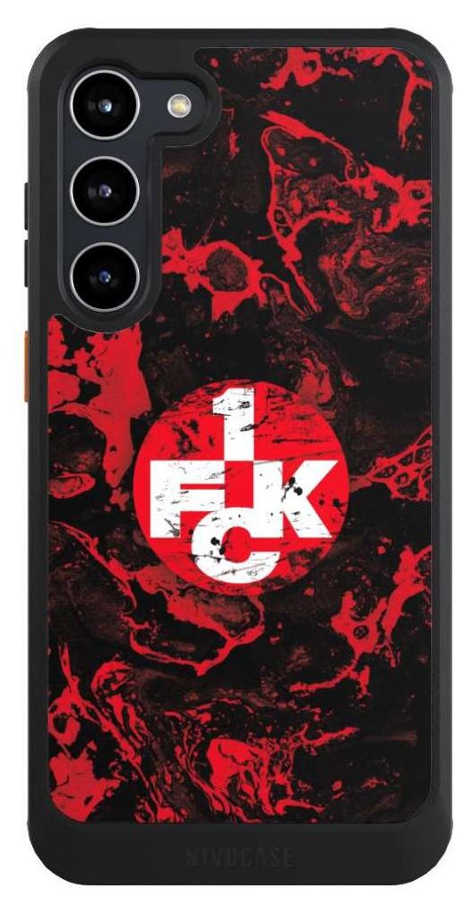 NIVOCASE Hülle für Samsung Galaxy S23+ Handyhülle NIVOcore Case Schwarz 1. FC Kaiserslautern 1. FCK Logo