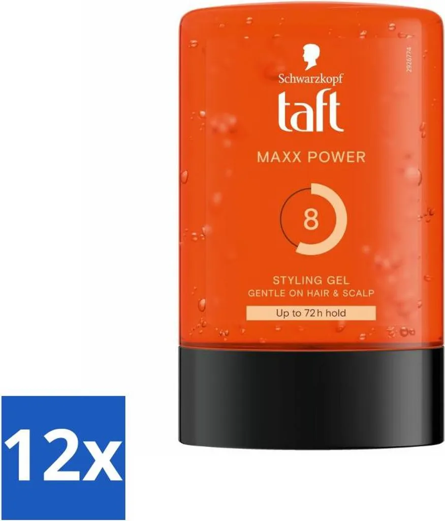 Stock 12x Taft Gel Capelli Maxx Power 8 - Tenuta Estrema 72 Ore