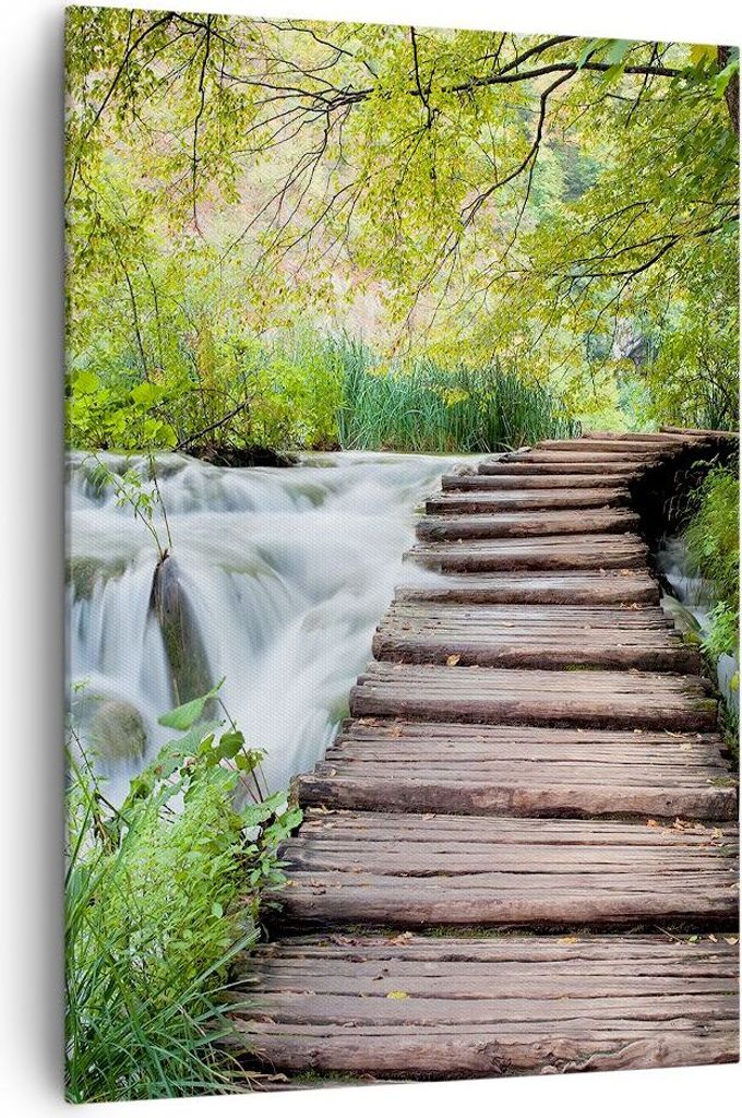 Bild auf Leinwand - Leinwandbild - Einteilig - Nationalpark Natur Kieselsteine - 70x100cm - Wand Bild - Wandbilder - Leinwanddruck - Wanddekoration...