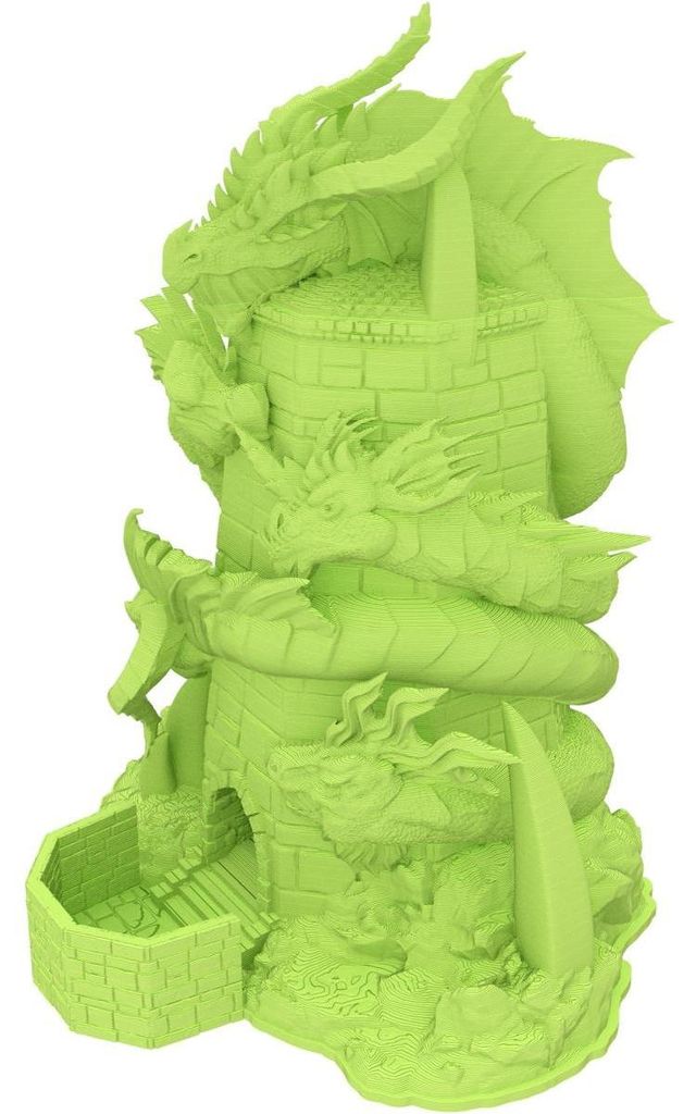 Fates End Würfelturm Tiamat Grün für Tabletop & Rollenspiel