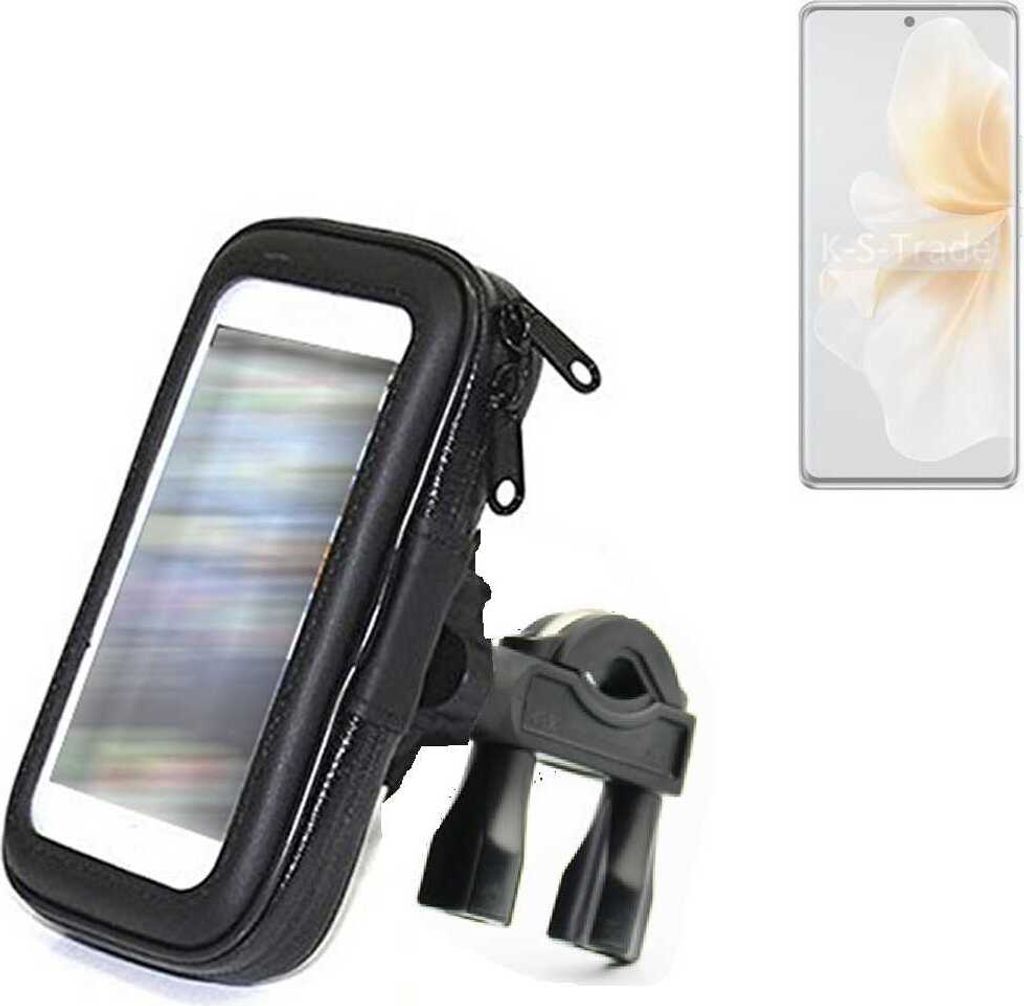 K-S-Trade Fahrrad-Halterung kompatibel mit Vivo V40 Lite 4G Handy-Halterung Halter Lenkstange Fahrradhalterung Motorrad Bike Mount Wasserabweisend